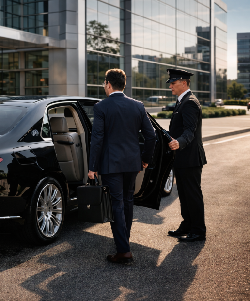 executive black car near me