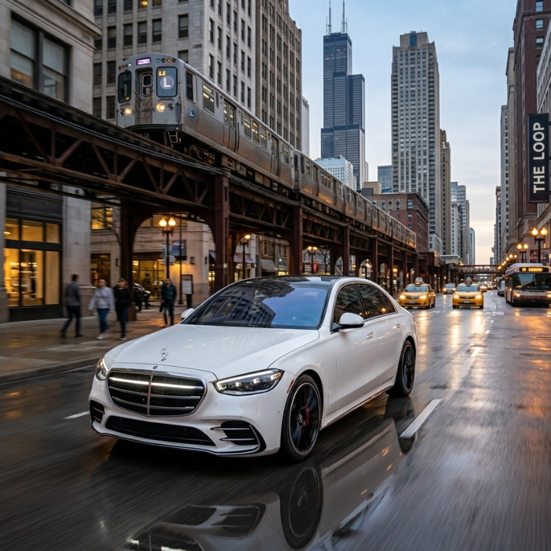 2026 Mercedes Benz S-Class 580 Limo Service for Airport Transfers