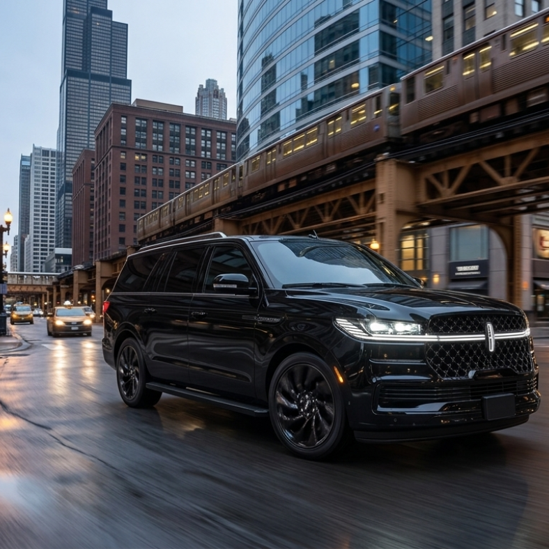Brand New Navigator Limo for Airport Transportation at O'Hare Airport
