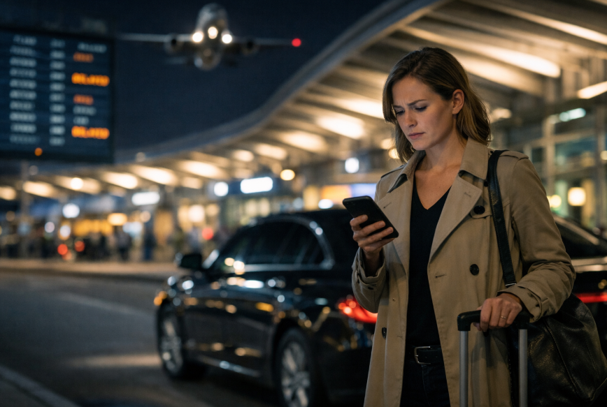 flight delay Ohare airport pickup