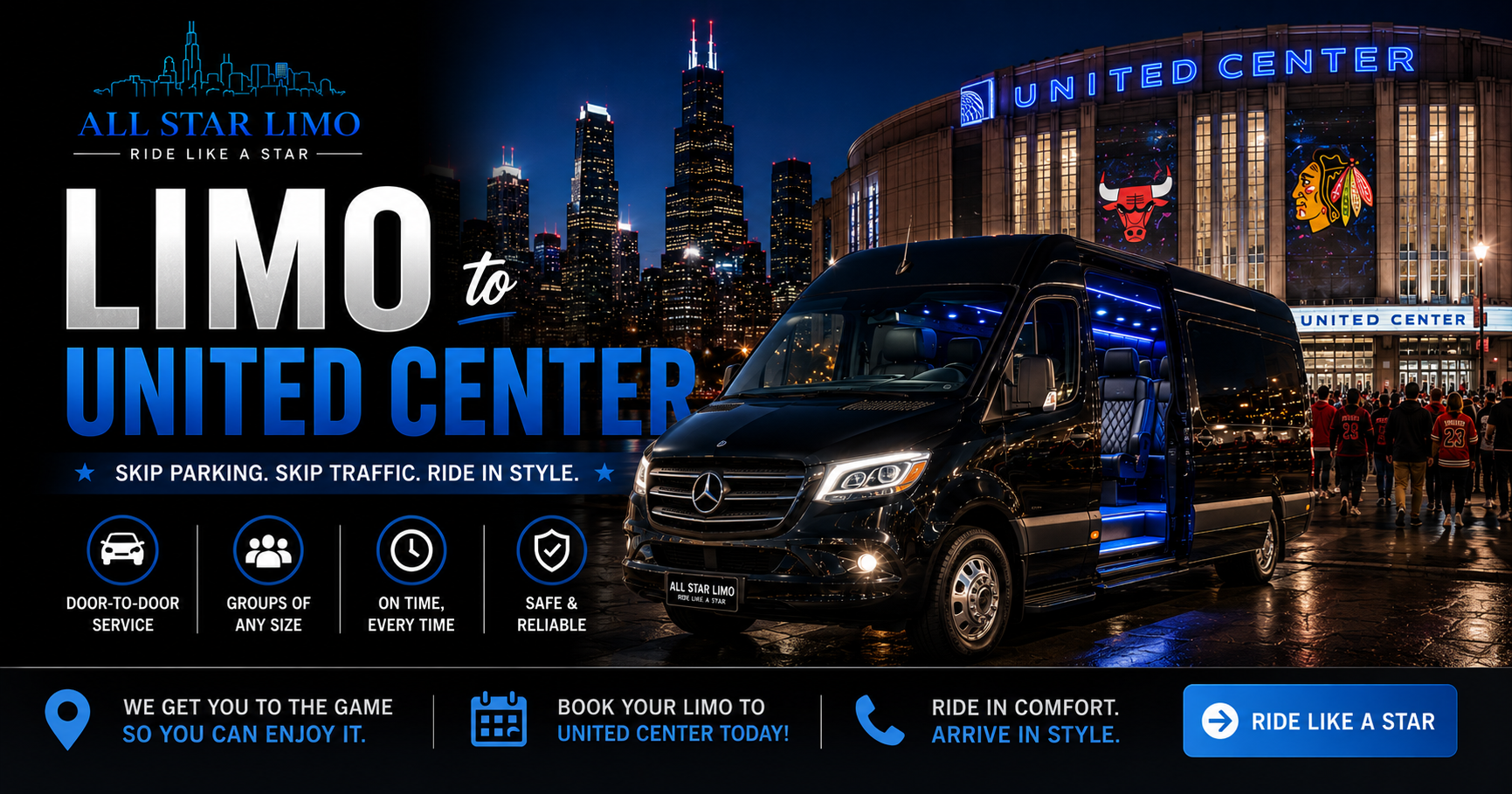 Limo to United Center Chicago