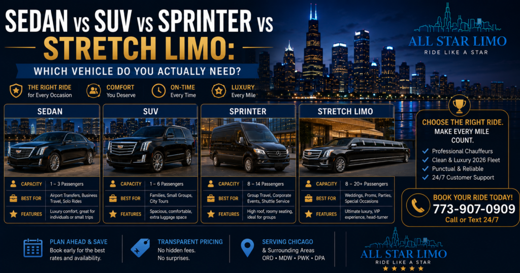Chicago Limo Vehicle Types Guide