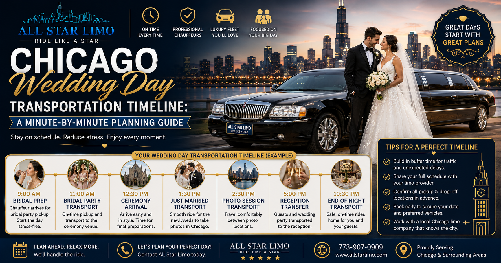Chicago Wedding Transportation Timeline Guide