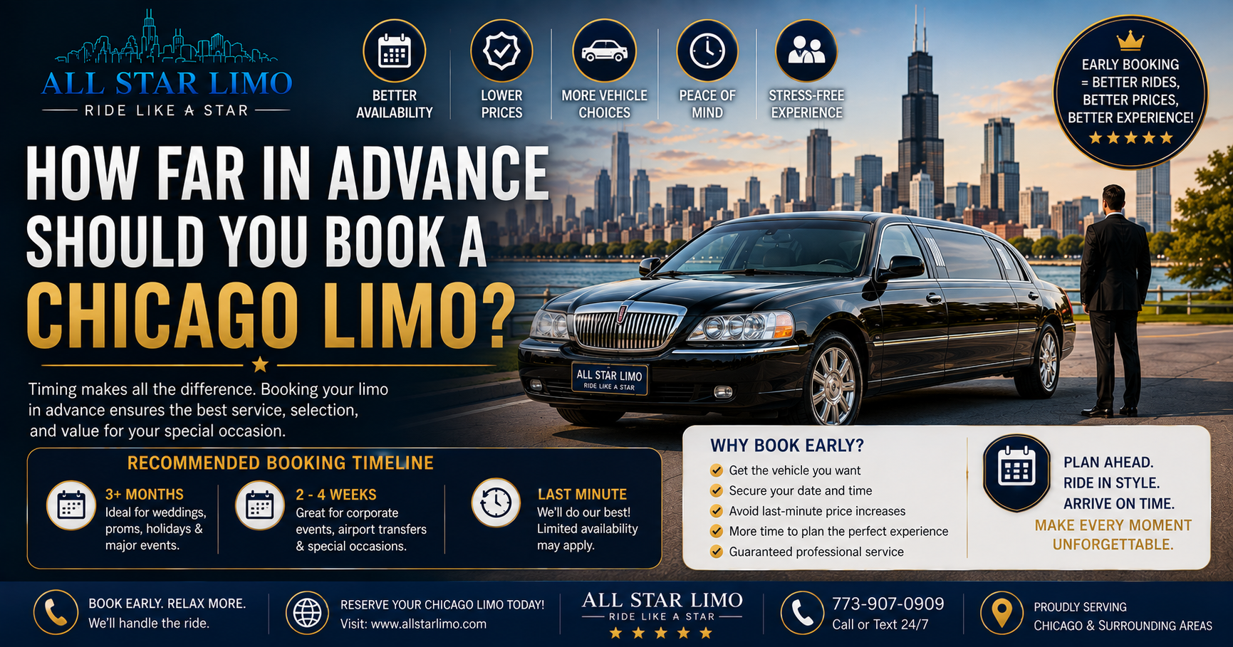 How Far in Advance to Book a Limo