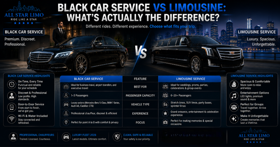 Black Car Service vs Limousine Difference