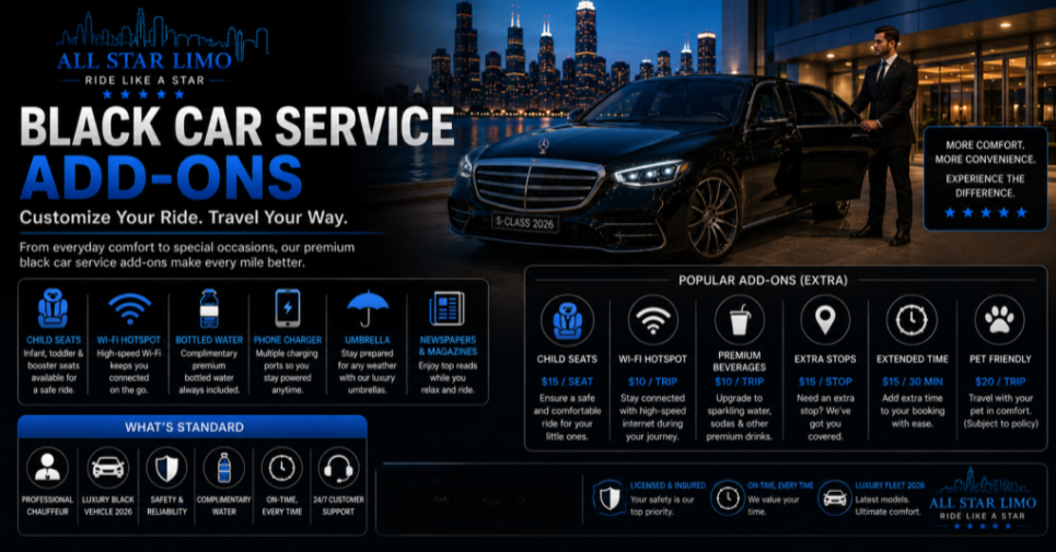 Black Car Service Amenities Add Ons Guide