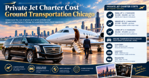 Private jet charter cost ground transportation Chicago
