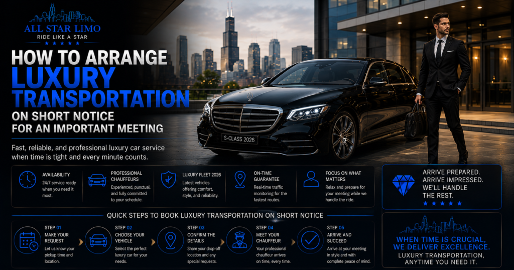 Luxury Transportation Short Notice Important Meeting