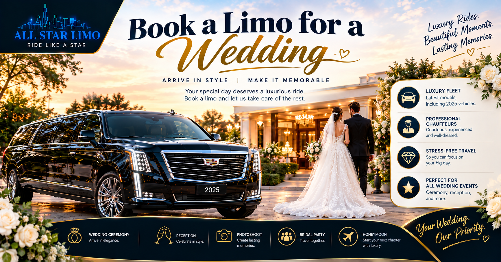 How Many Hours Book Limo Wedding