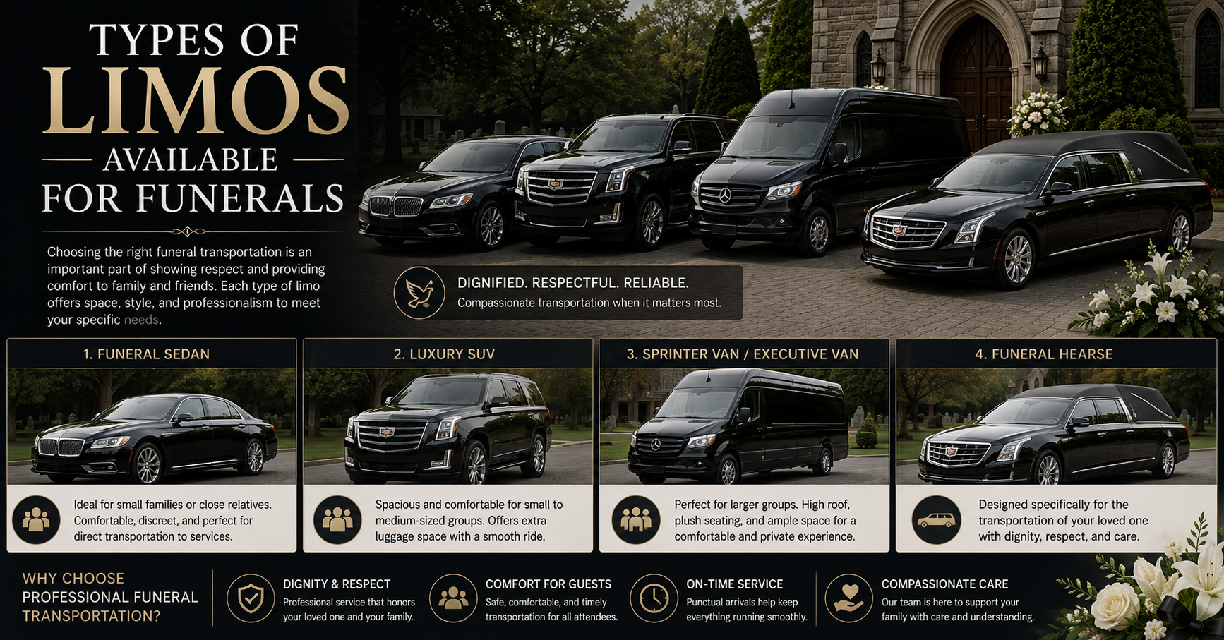 Types of Limos Available for Funerals