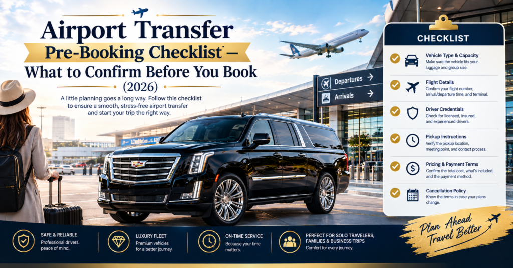 Airport Transfer Pre-Booking Checklist