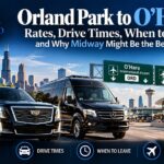 All Star Limo black Cadillac Escalade SUV and Mercedes Sprinter van for Orland Park to O'Hare and Midway airport car service