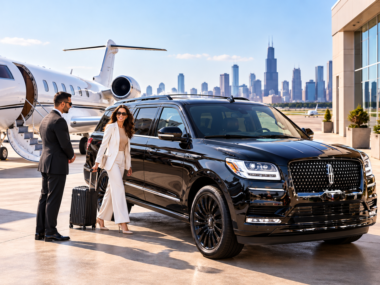 Chicago airport limo service with Lincoln Navigator