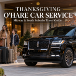 Thanksgiving O'Hare car service for a family departing from the Chicago southwest suburbs in a luxury black SUV.